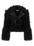 Fendi Schwarze Bikerjacke aus Lammleder