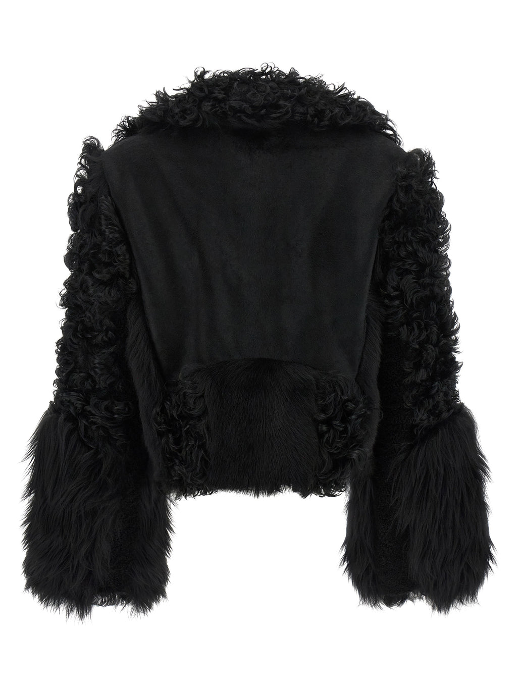 Fendi Schwarze Bikerjacke aus Lammleder