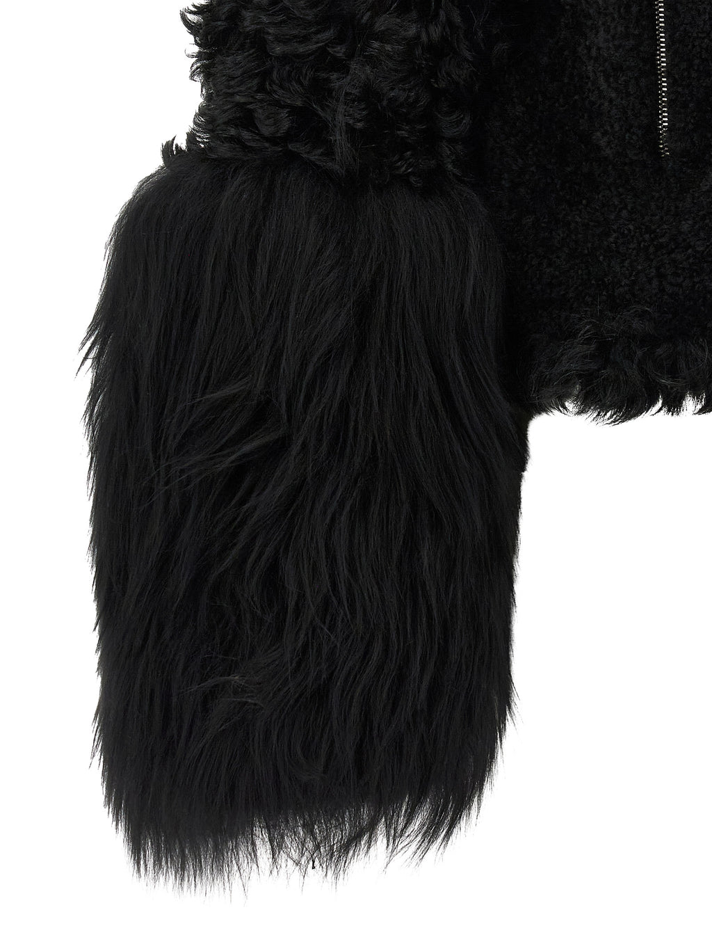 Fendi Schwarze Bikerjacke aus Lammleder