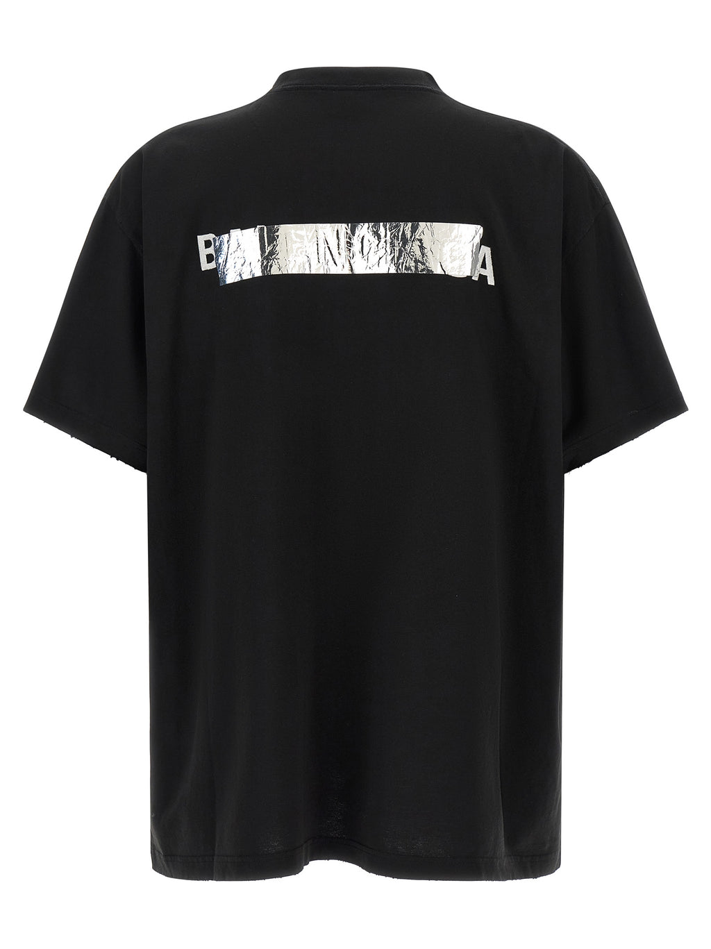 Balenciaga Schwarzes Baumwoll-T-Shirt
