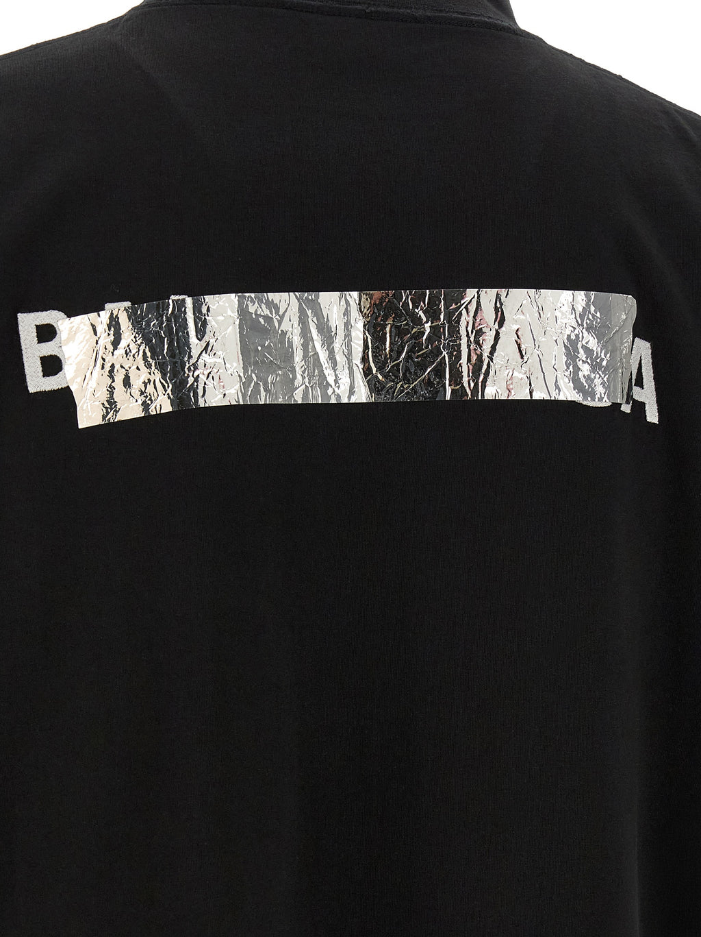 Balenciaga Schwarzes Baumwoll-T-Shirt