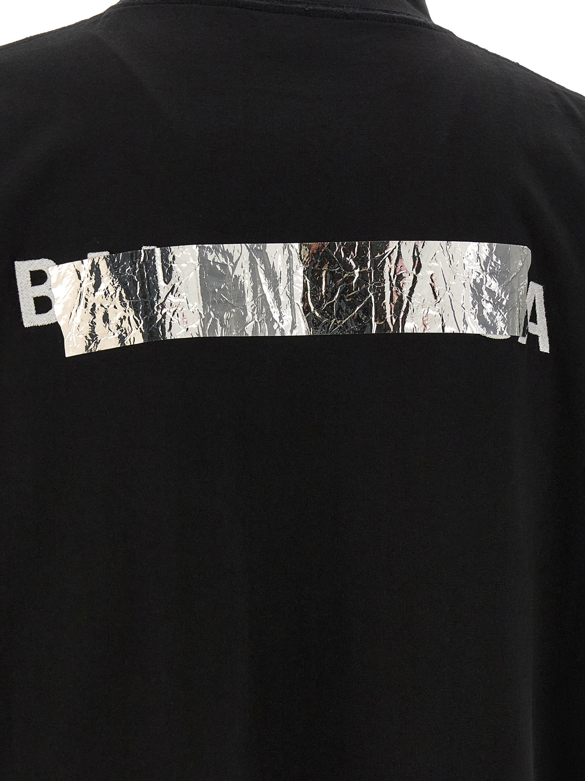 Balenciaga Schwarzes Baumwoll-T-Shirt