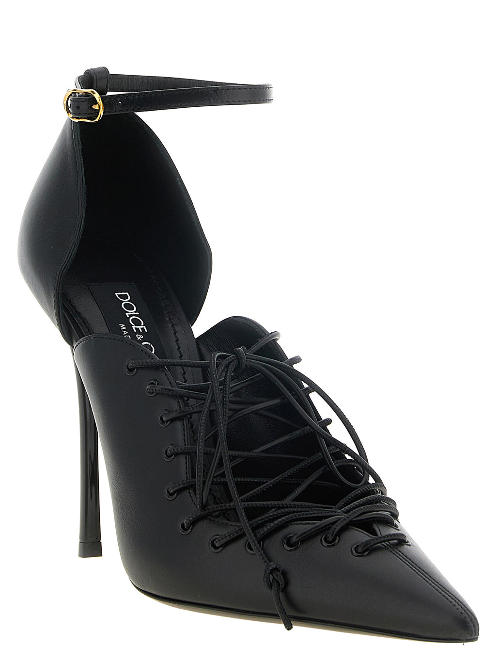 Dolce & Gabbana Schwarze Pumps aus Kalbsleder mit hohem Absatz
