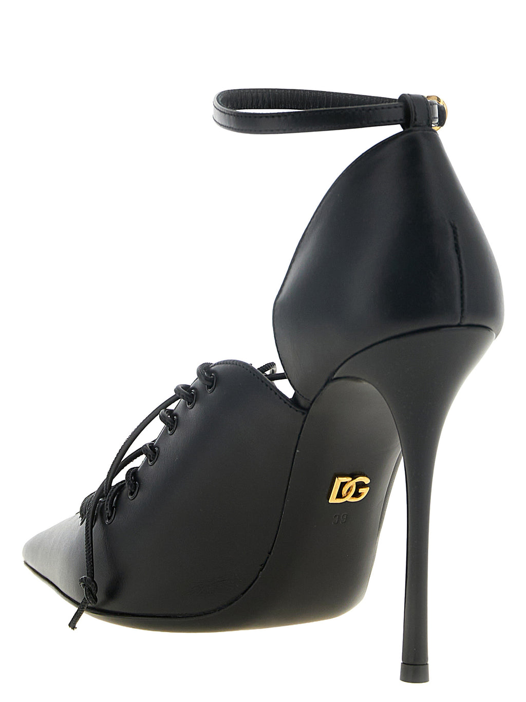 Dolce & Gabbana Schwarze Pumps aus Kalbsleder mit hohem Absatz