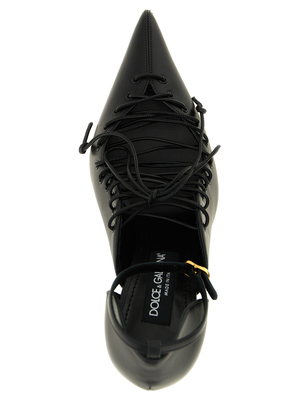 Dolce & Gabbana Schwarze Pumps aus Kalbsleder mit hohem Absatz