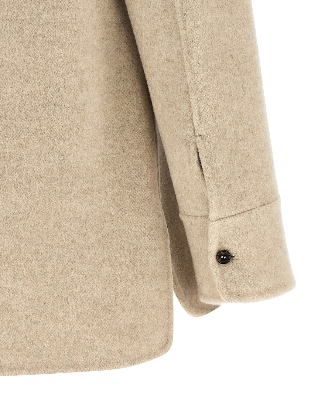 'S Max Mara Beige Virgin Wool Shell Jacke