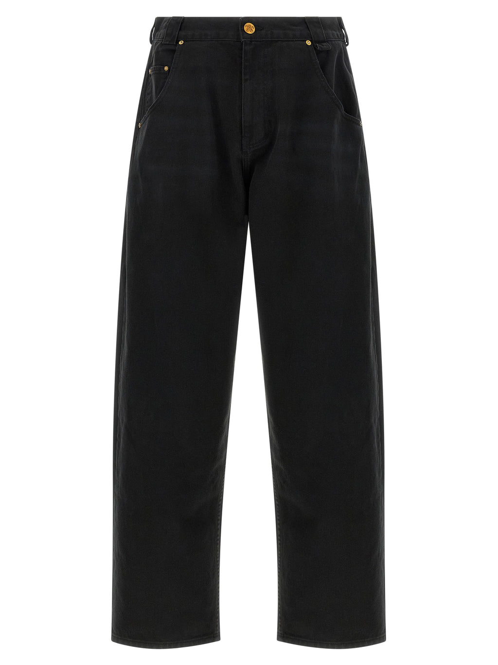 WILLY CHAVARRIA Schwarze Baumwolljeans im Relaxed Fit