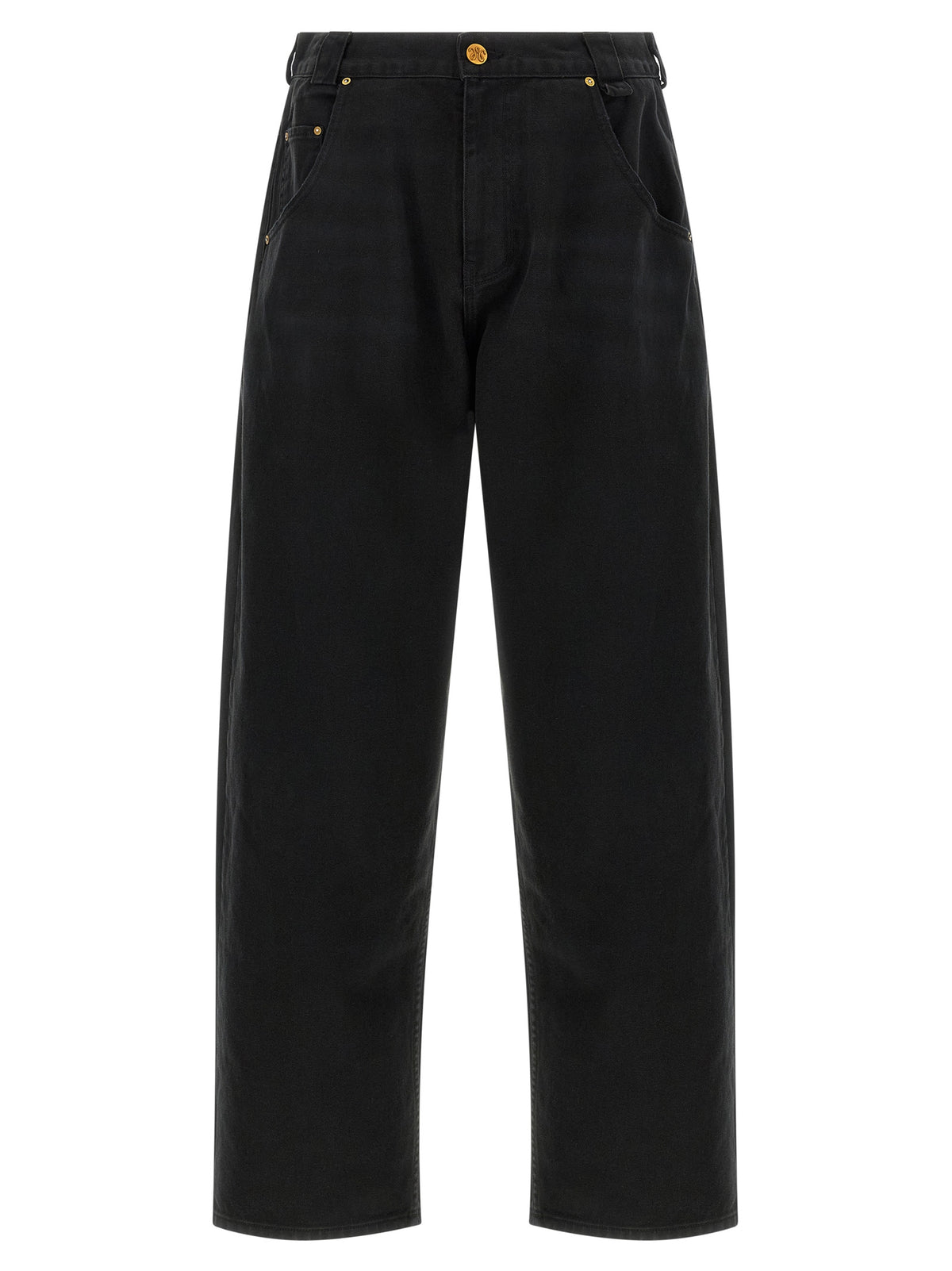 WILLY CHAVARRIA Schwarze Baumwolljeans im Relaxed Fit