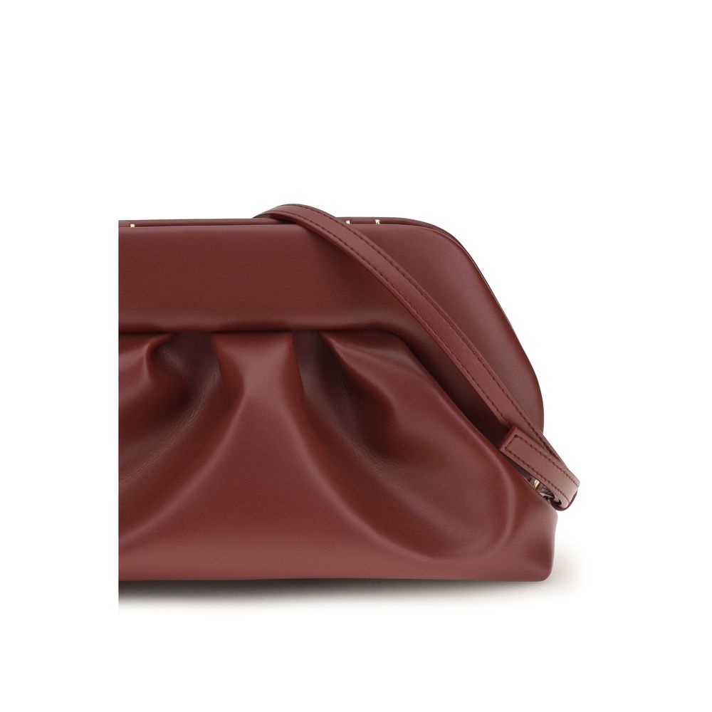 THEMOIRè Bordeaux Clutch aus veganem Leder