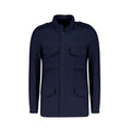 Autore Marineblaue Baumwolljacke in voller Länge