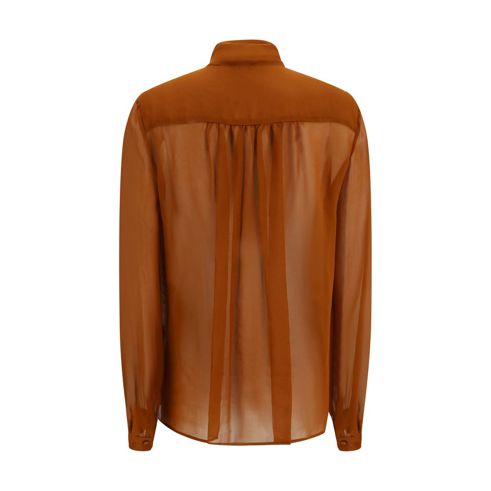 Lardini Braune Viskose-Bluse