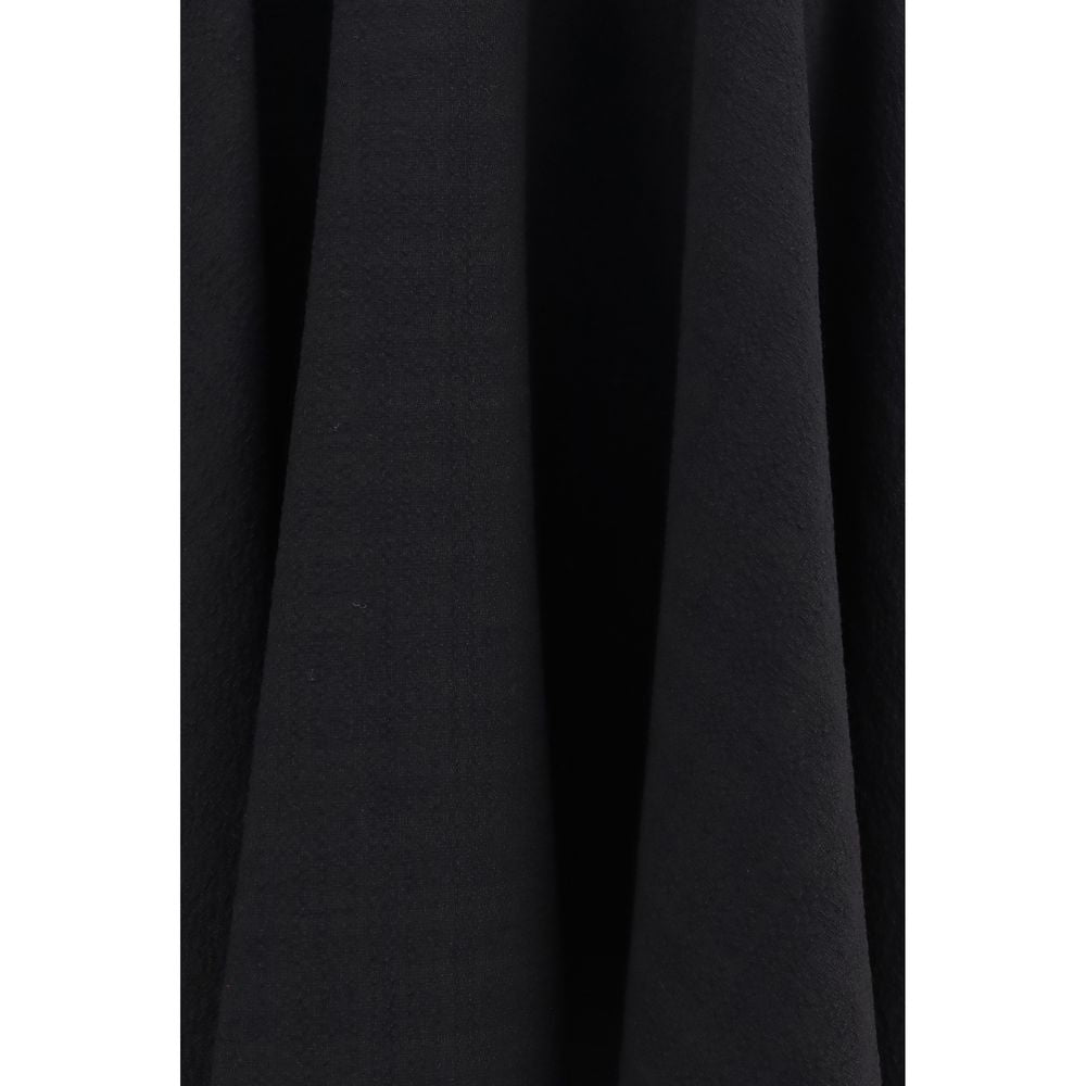 Lardini Schwarzer Oves Aries Wollrock Midi