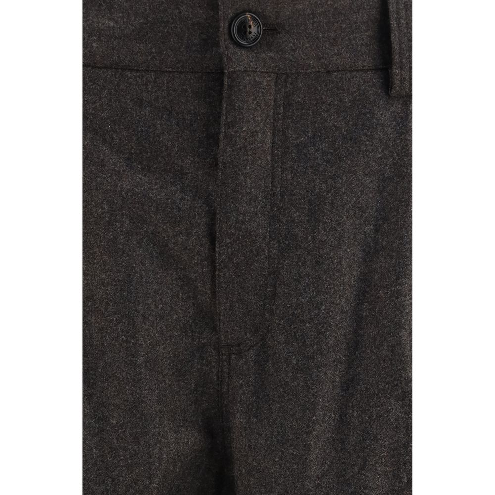 Brunello Cucinelli Braune Cargo-Hose aus Ovis Aries Wolle