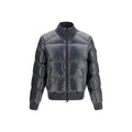 Moose Knuckles Grauer Nylon-Bomber
