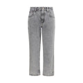 Brunello Cucinelli Graue Jeans aus Baumwolle im geraden Schnitt