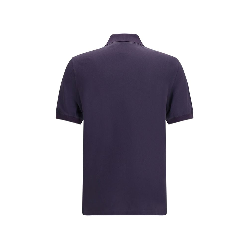 Brunello Cucinelli Lila Baumwoll-Poloshirt