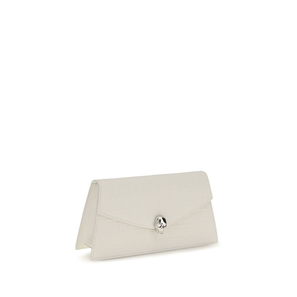Alexander McQueen Weiße Bos Taurus Kalbsleder Schultertasche