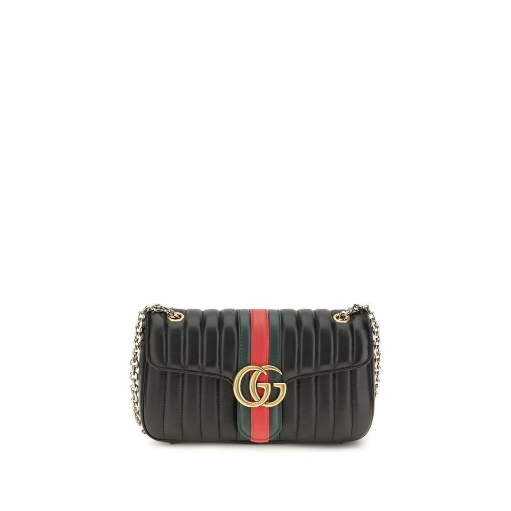 Gucci Schwarze Bos Taurus Kalbsleder Schultertasche