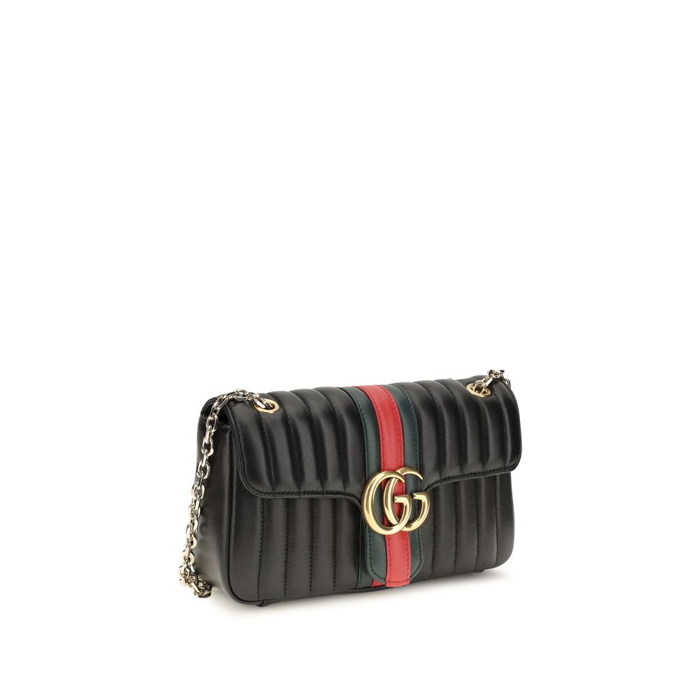 Gucci Schwarze Bos Taurus Kalbsleder Schultertasche