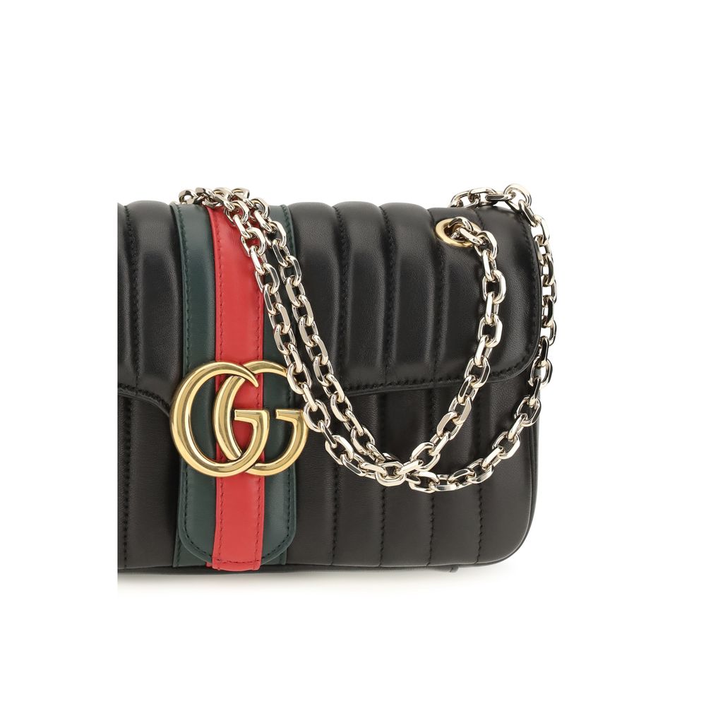 Gucci Schwarze Bos Taurus Kalbsleder Schultertasche