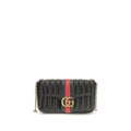 Gucci Schwarze Bos Taurus Kalbsleder Schultertasche