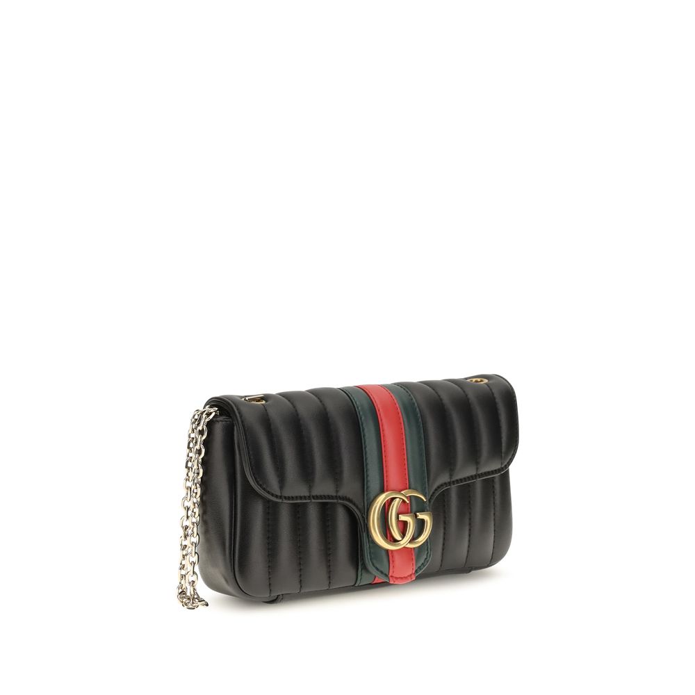 Gucci Schwarze Bos Taurus Kalbsleder Schultertasche