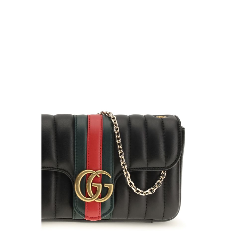 Gucci Schwarze Bos Taurus Kalbsleder Schultertasche