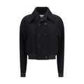 Ami Paris Schwarzer Oves Aries Bomber aus Wolle