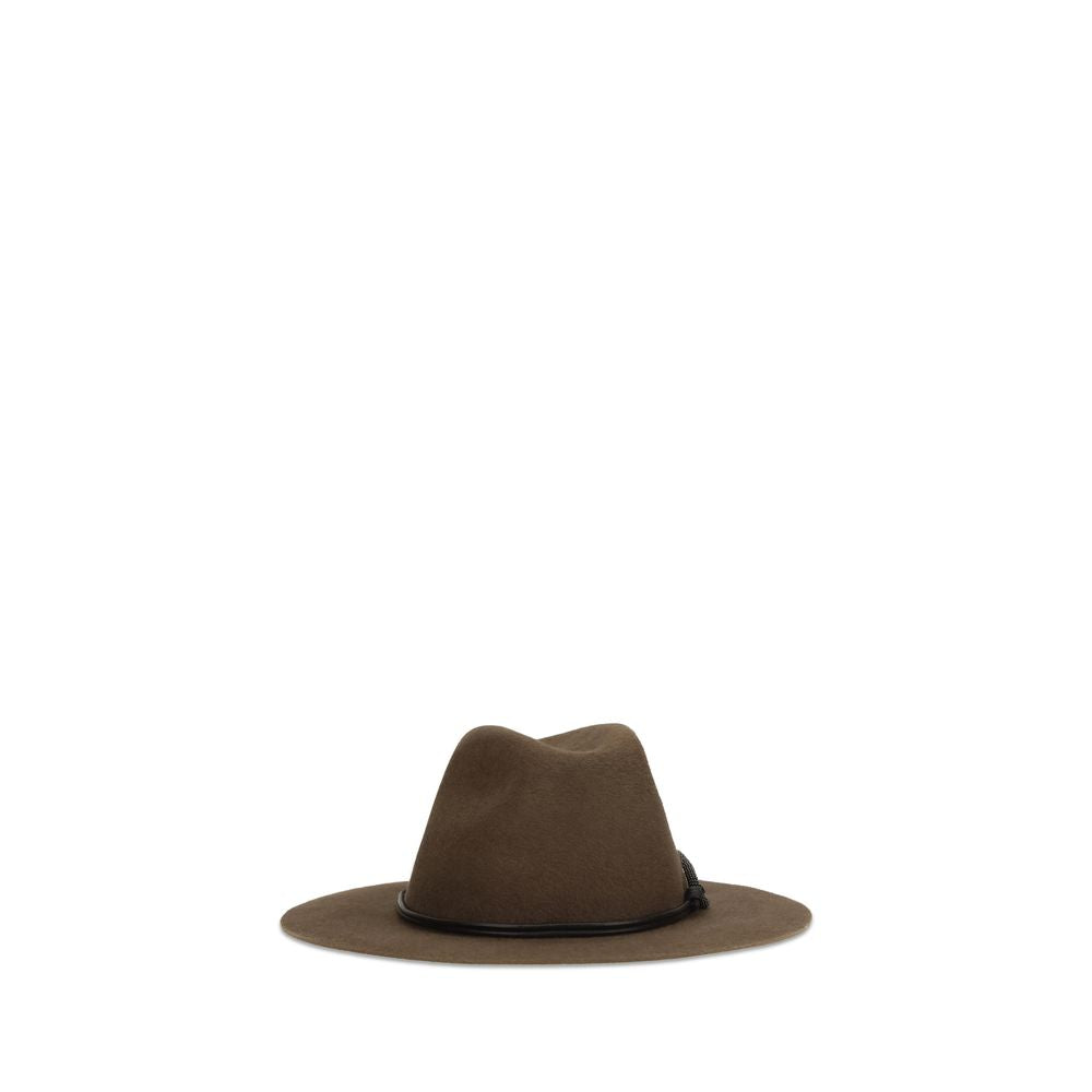Brunello Cucinelli Brauner Eco-Stoff-Fedora