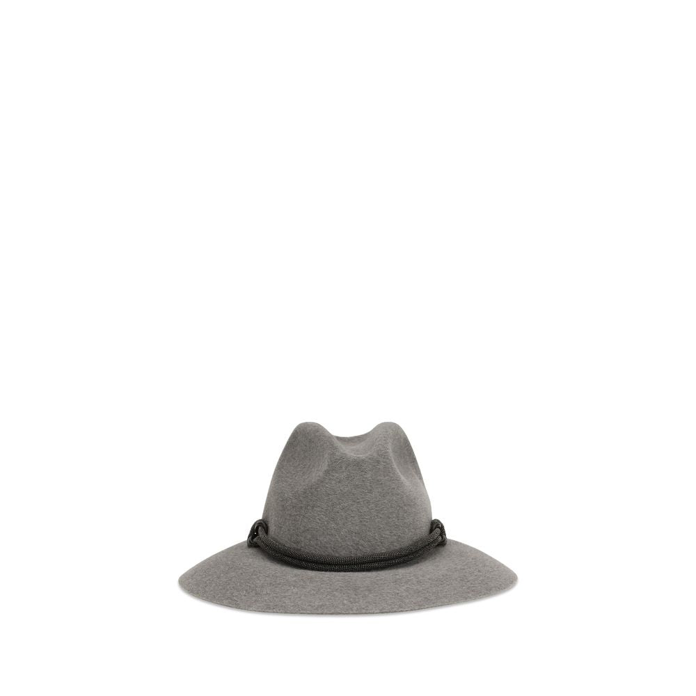 Brunello Cucinelli Grauer Eco-Filzhut Fedora