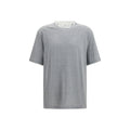 Brunello Cucinelli Graues Baumwoll-T-Shirt