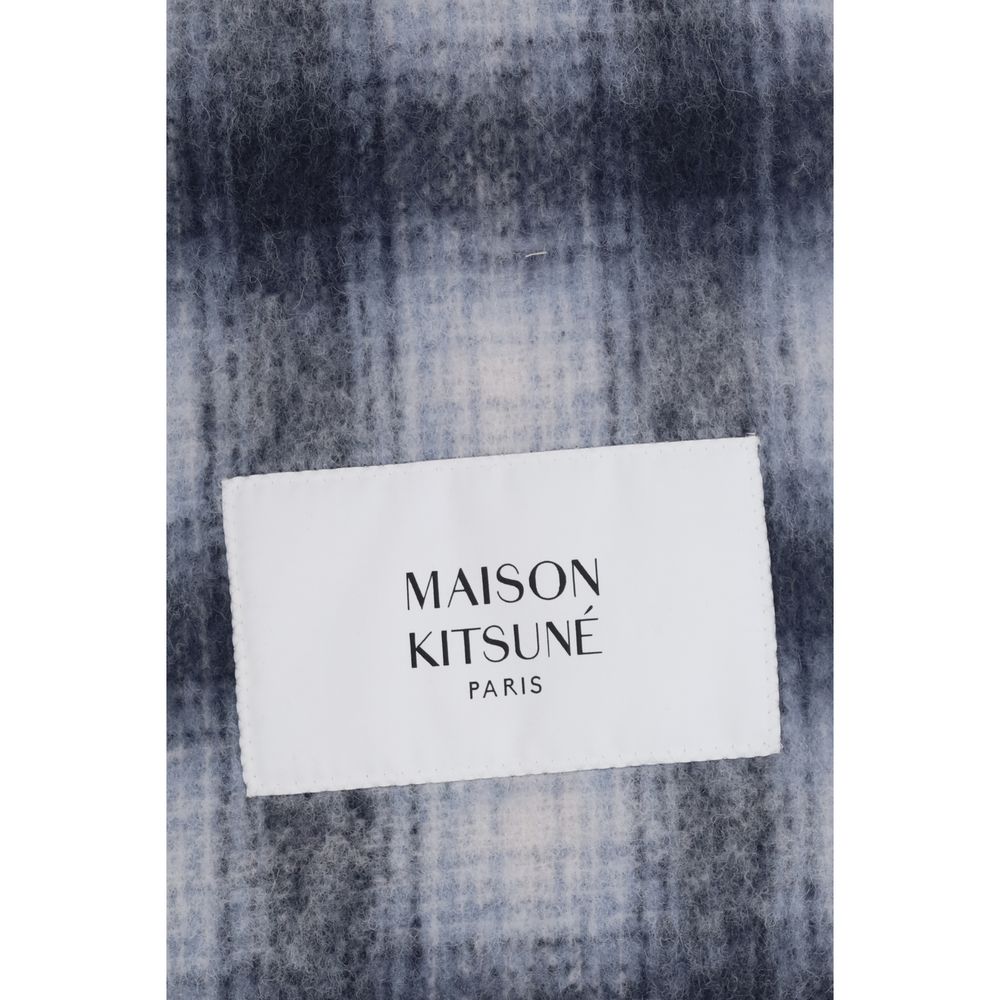 Maison Kitsuné Grauer Alpaka Vicugna Pacos Schal