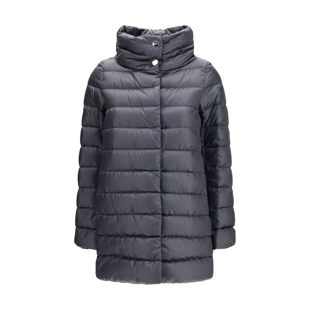 Herno Schwarze Polyamid-Jacke in voller Länge