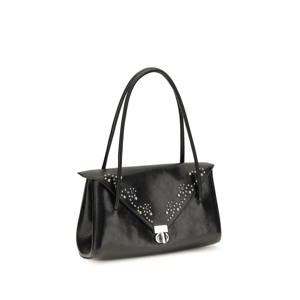 Marni Schwarze Bos Taurus Kalbsleder Schultertasche