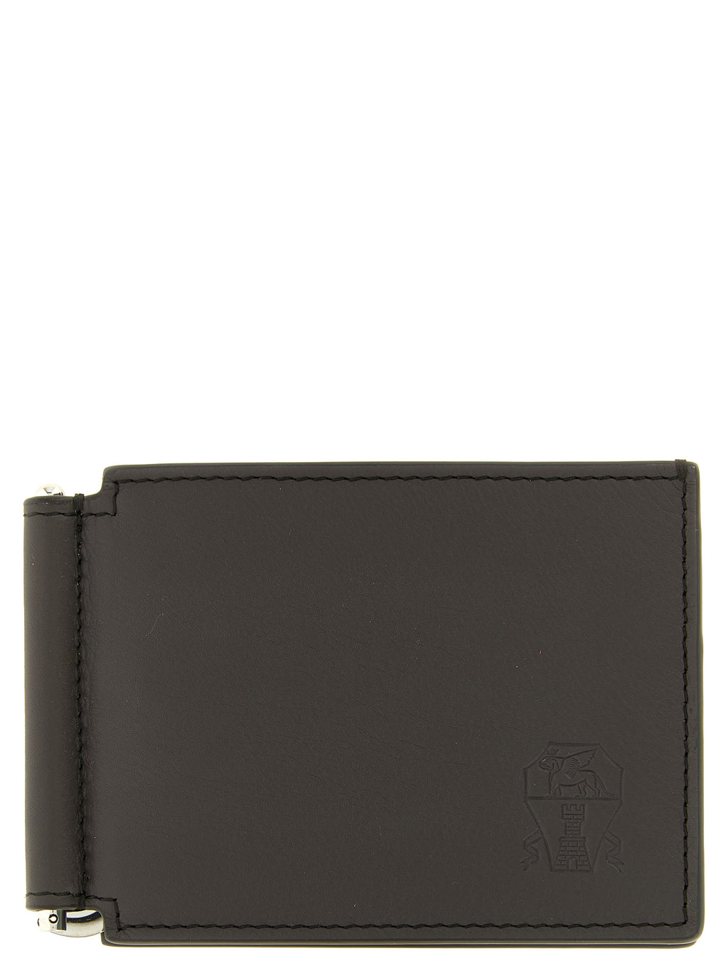 Brunello Cucinelli Braun Kalbsleder Geldklammer