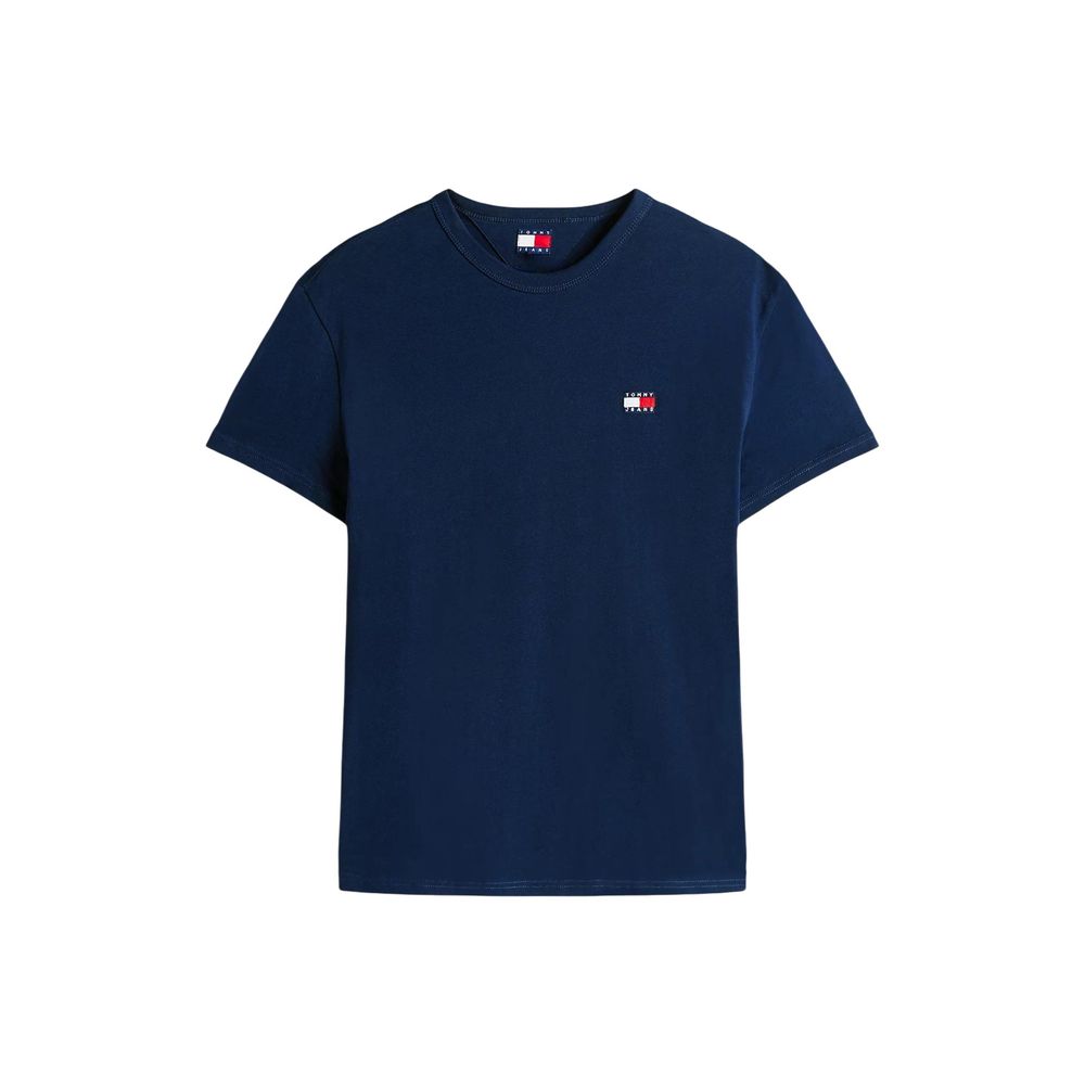 Tommy Hilfiger Jeans Blaues T-Shirt aus recycelter Baumwolle