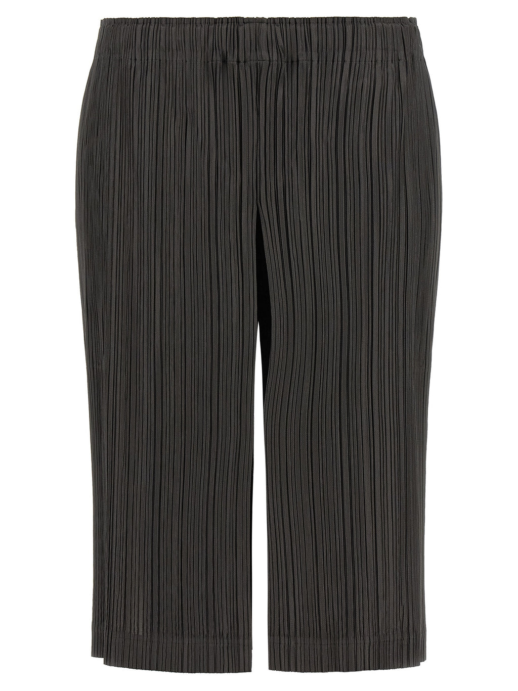 PLEATS PLEASE ISSEY MIYAKE Graue Bermuda-Shorts aus Polyester