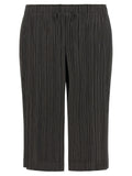 PLEATS PLEASE ISSEY MIYAKE Graue Bermuda-Shorts aus Polyester