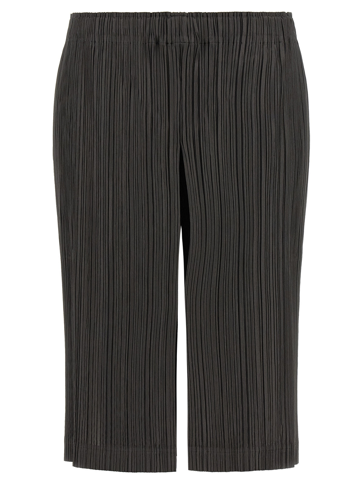 PLEATS PLEASE ISSEY MIYAKE Graue Bermuda-Shorts aus Polyester