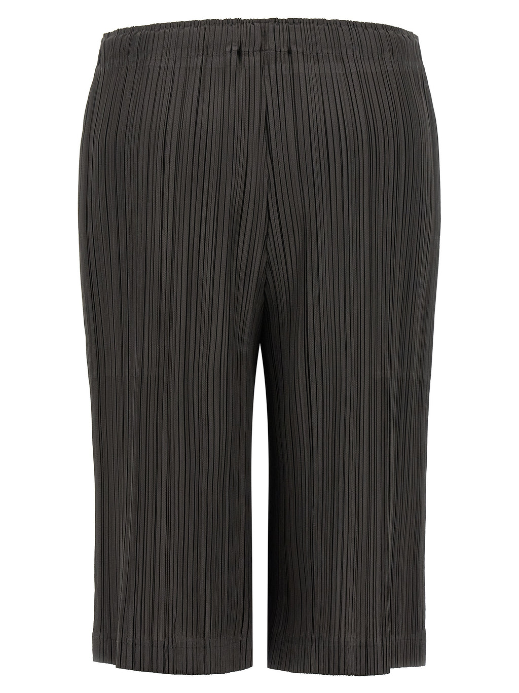 PLEATS PLEASE ISSEY MIYAKE Graue Bermuda-Shorts aus Polyester