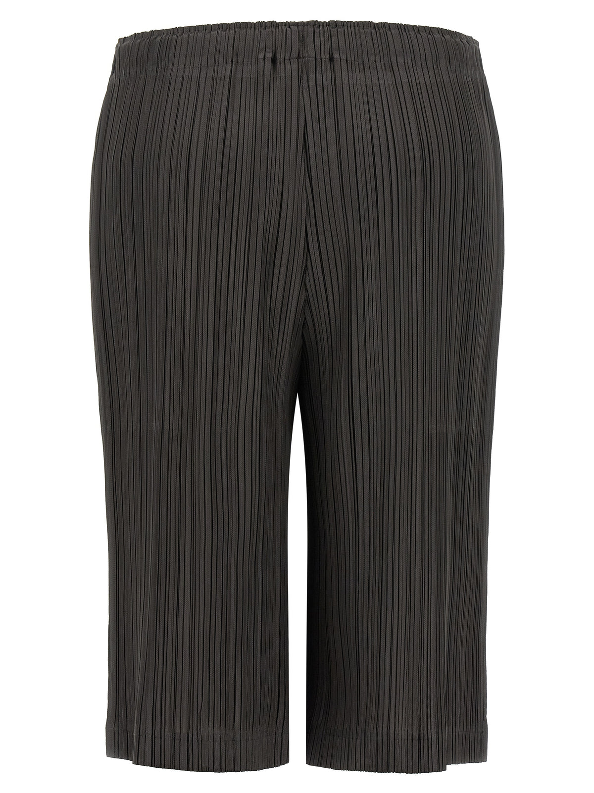 PLEATS PLEASE ISSEY MIYAKE Graue Bermuda-Shorts aus Polyester