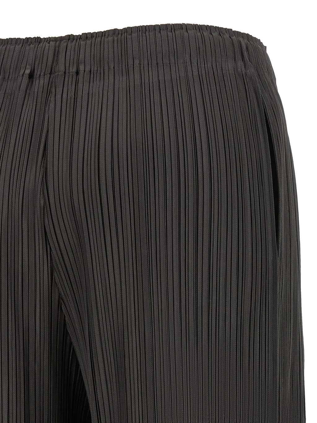 PLEATS PLEASE ISSEY MIYAKE Graue Bermuda-Shorts aus Polyester