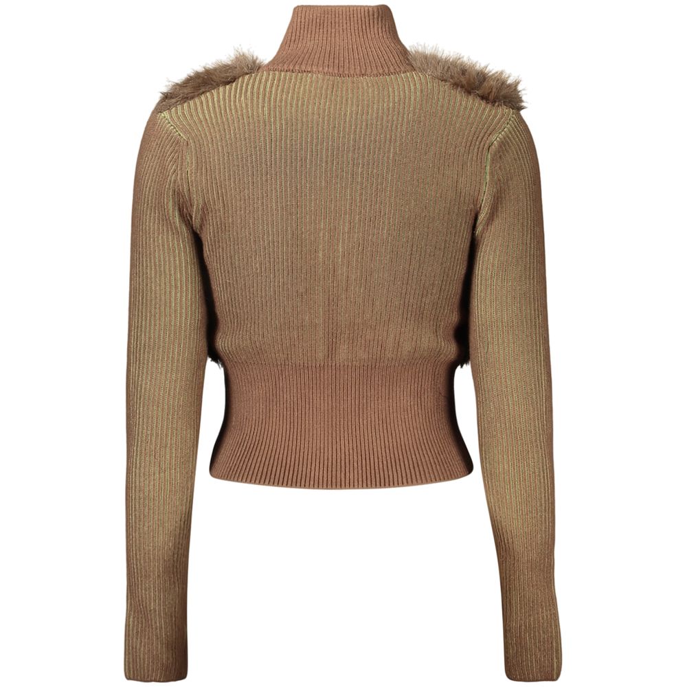 Desigual Brauner Damen-Strickcardigan aus Viskose
