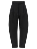 Rohe Schwarze Woll-Freizeithose