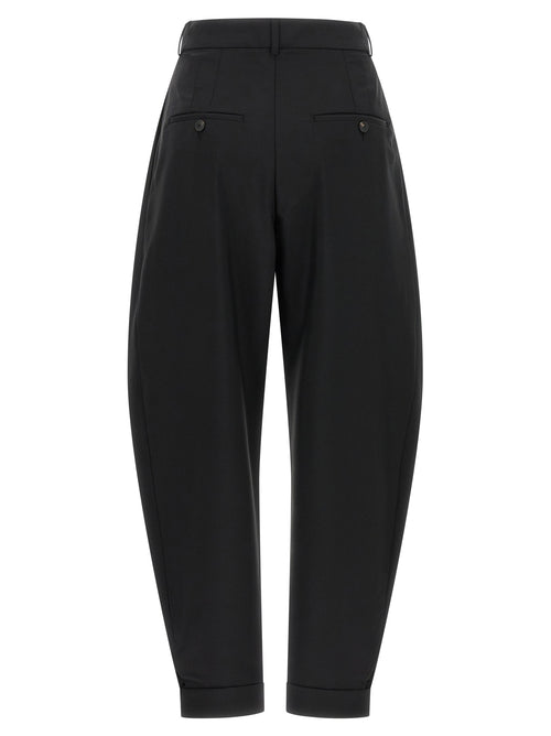 Rohe Schwarze Woll-Freizeithose