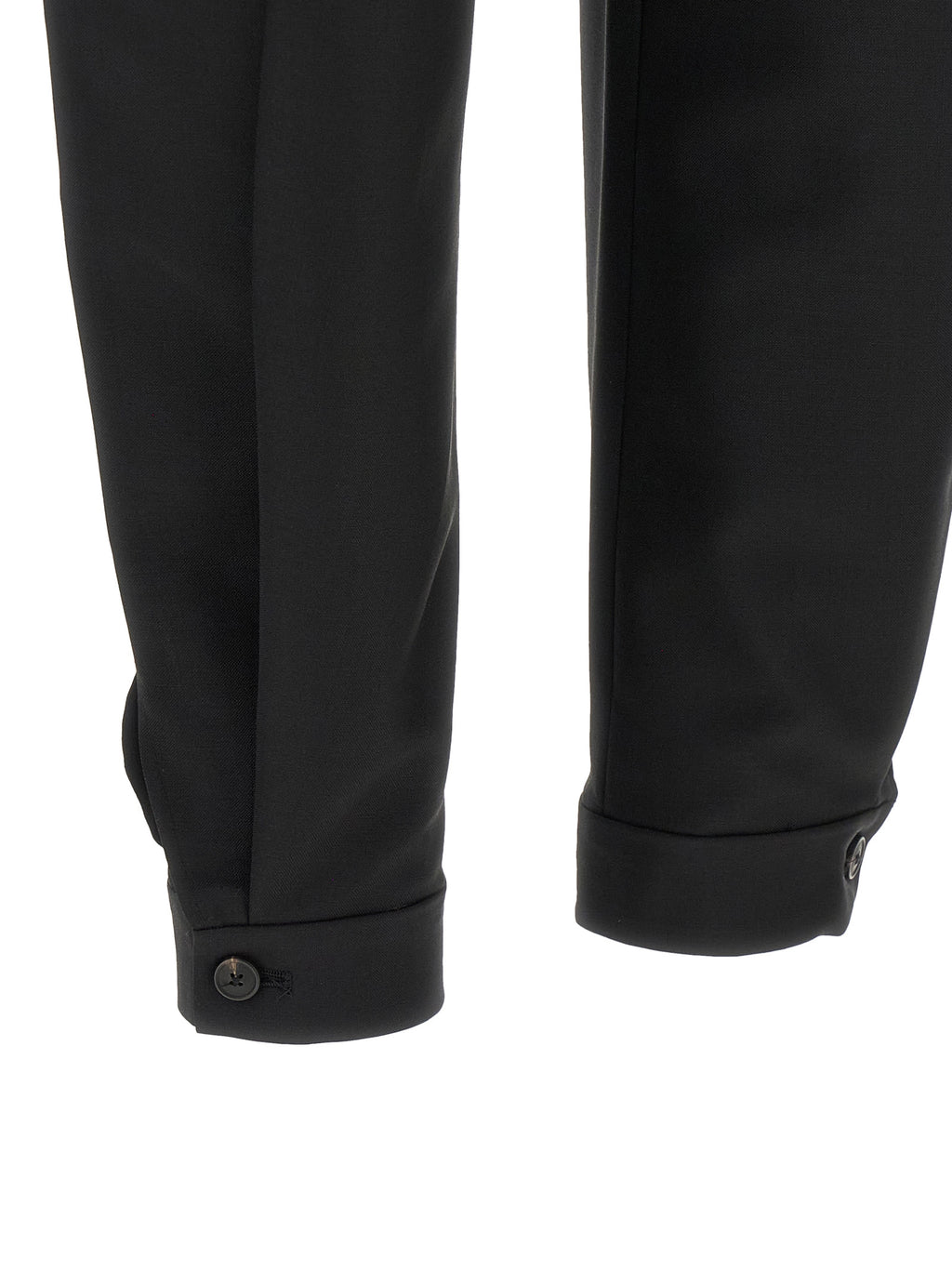 Rohe Schwarze Woll-Freizeithose