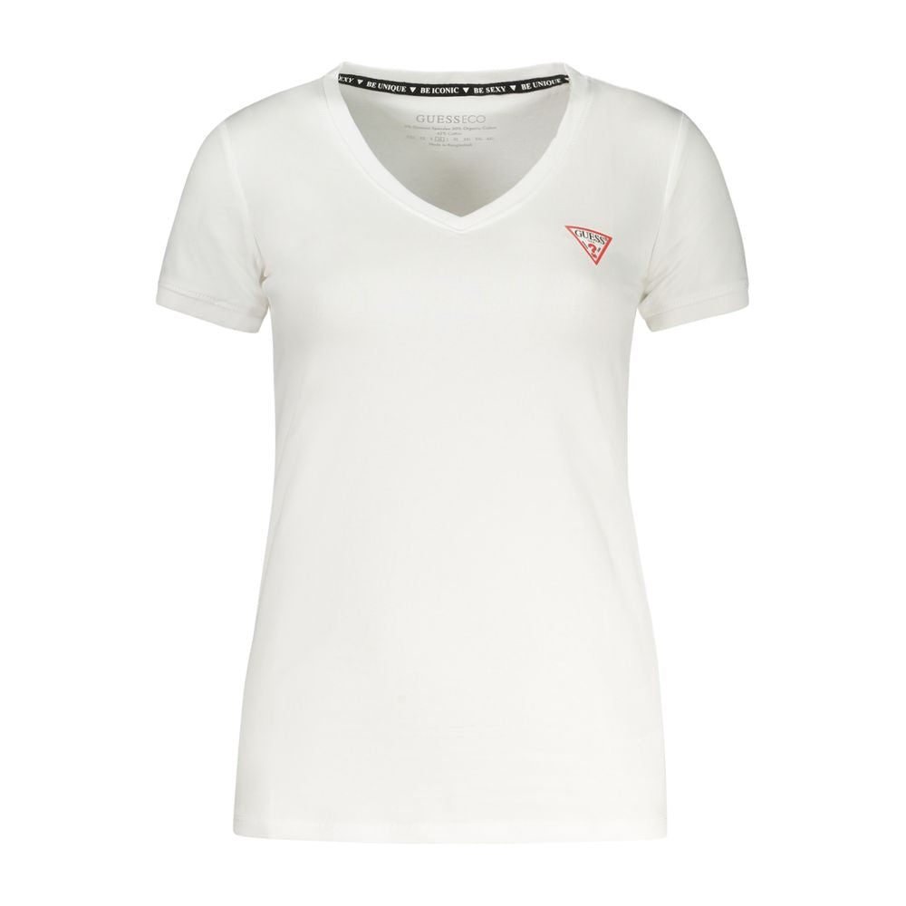 Guess Jeans Weißes Baumwoll-T-Shirt