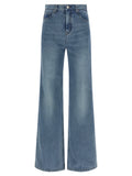 Ami Paris Blaue Baumwoll-Jeans mit ausgestelltem Bein