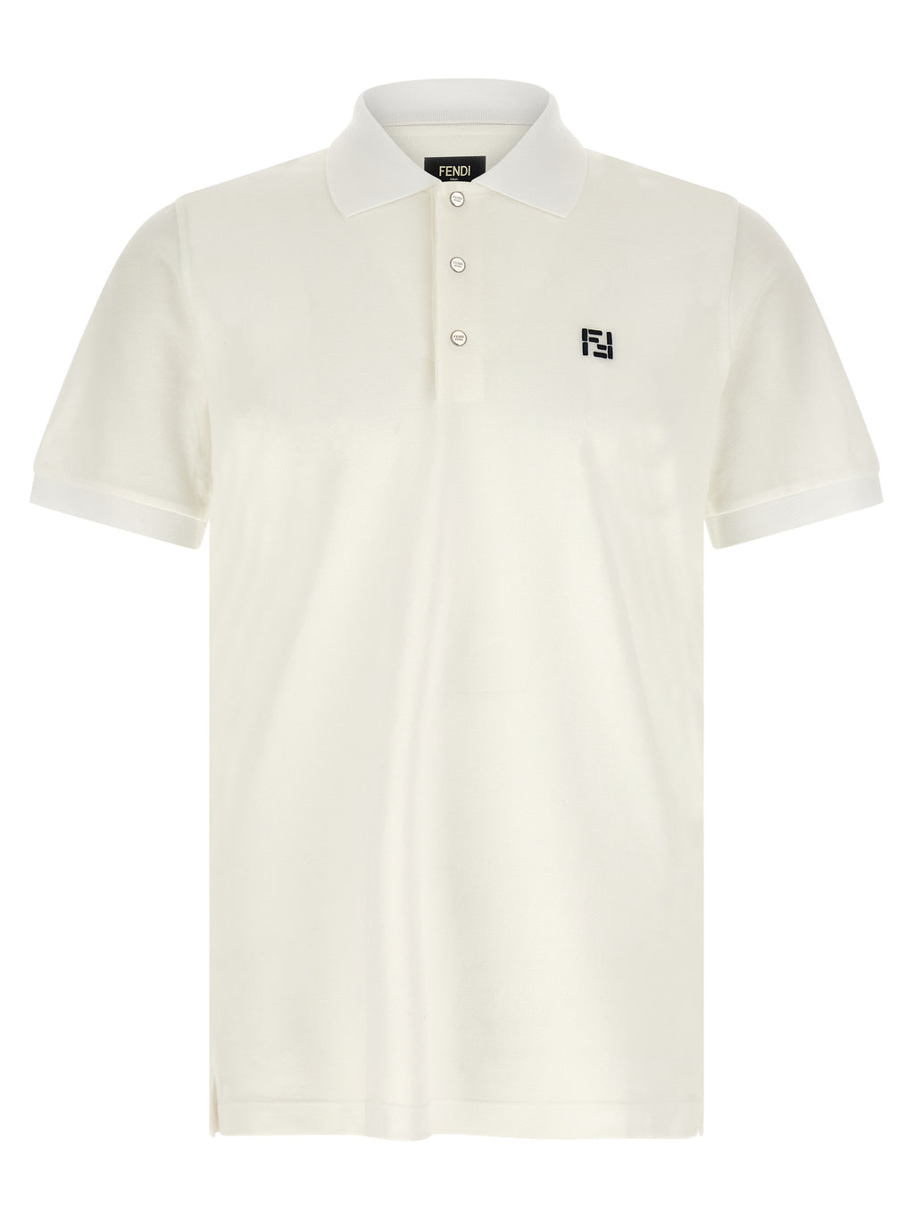 Fendi Weißes Poloshirt aus Baumwolle