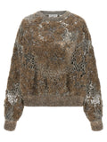 Brunello Cucinelli Beige Wollstrickjacke